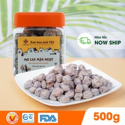 Thumbnail Ô mai (xí muội) mơ cay mặn ngọt Hồng Lam dạng hộp và gói. Có vị cay, mặn, ngọt chua 3