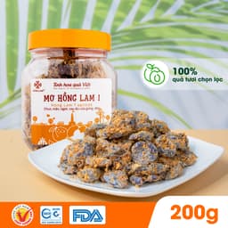 Thumbnail Ô mai (xí muội) mơ Hồng Lam 1, dạng hộp và gói. Có vị chua, mặn, ngọt của gừng hộp 1