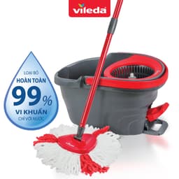 Thumbnail Cây lau nhà VILEDA Turbo Easy Wring&Clean kèm khăn lau bếp đa năng gói 4 chiếc - Vileda chính hãng 3