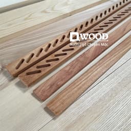 Thumbnail Cặp rãnh cửa chớp lá sách Dwood gỗ Gõ đỏ tự nhiên - chiều dài tự chọn 3