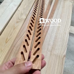 Thumbnail Cặp rãnh cửa chớp lá sách Dwood gỗ Gõ đỏ tự nhiên - chiều dài tự chọn 4