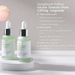 Thumbnail Serum trẻ hoá và thu nhỏ lỗ chân lông chiết xuất Cà chua xanh Sungboon Editor Green Tomato Pore Lifting Ampoule+ 30/75ml 1