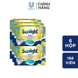 Thumbnail Combo 6 Hộp Viên Rửa Chén Bát Sunlight 5 in 1 Dành Cho Máy Rửa Chén (28 Viên/Hộp) 1