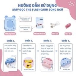 Thumbnail Máy Đọc Thẻ Chính Hãng Flashcard Anh-Việt 3 Chế Độ Đọc: Song Ngữ Anh-Việt, Tiếng Việt, Tiếng Anh Kèm Phát Nhạc 2