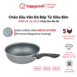 Thumbnail Chảo Sâu Vân Đá Bếp Từ Siêu Bền Happy Cook 24. 26, 28 cm 1