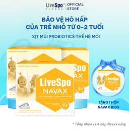 Thumbnail Combo 3 Hộp LiveSpo Navax sơ sinh, giúp giảm viêm mũi, nghẹt mũi - Hộp 5 ống x 5ml [Mua 3 tặng 1] 1