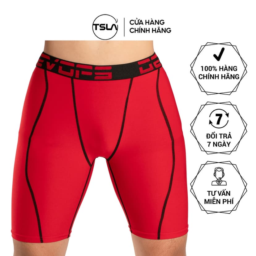 Ảnh Quần legging giữ nhiệt thể thao thun ôm đùi short tập gym bó cơ pro combat đá bóng rổ TSLA DEL1004 2