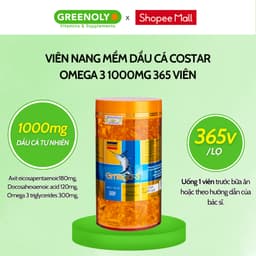 Thumbnail Dầu Cá Costar Bổ Sung Omega 3 1000mg Tăng Cường Trí Não, Tim Mạch Và Thị Lực 365 Viên 4