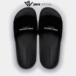 Thumbnail Dép quai ngang nam nữ slipper DWIN đen fullbox local brand 4