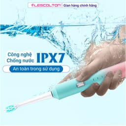 Thumbnail Bàn chải điện lescolton đánh răng điện tử sạc USB IPX7 Chống nước công nghệ tấng suất rung cao lông chống chẻ rụng 2