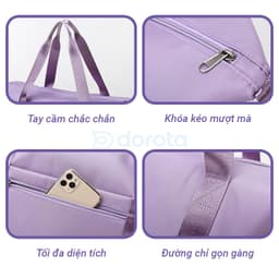 Thumbnail Túi đựng quần áo du lịch cỡ lớn gấp gọn tiết kiệm diện tích, túi xách tay để hành lý size to DRG 1