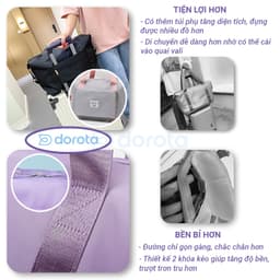Thumbnail Túi đựng quần áo du lịch cỡ lớn gấp gọn tiết kiệm diện tích, túi xách tay để hành lý size to DRG 2