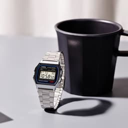 Thumbnail Đồng hồ nam dây kim loại CASIO A158WA-1DF chính hãng 4
