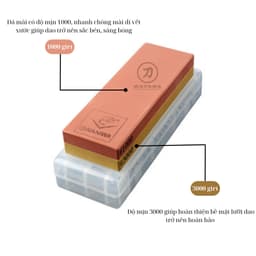 Thumbnail Đá mài dao kéo Nhật bản NANIWA x KATANA đủ độ mịn mài thô, mài sắc, mài mịn (có hộp đựng kèm hướng dẫn sử dụng) - NKP 3
