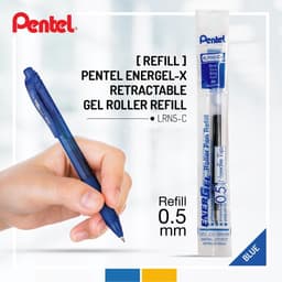 Thumbnail Hộp 12 Ruột Bút Ngòi 0.5mm Pentel Energel LRN5 | Mực An Toàn Cho Sức Khỏe | Nhanh Khô 1/3 Giây 2