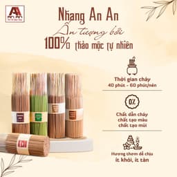 Thumbnail Nhang sạch hương thảo mộc 1kg mix 2 mùi An An cao cấp 100% thiên nhiên nhang trầm hương, quế, khuynh diệp an toàn 4