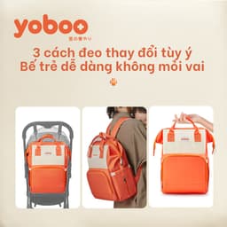 Thumbnail Balo bỉm sữa đa năng cho mẹ và bé Yoboo YB-005 chống thấm nước sức chứa lớn 20L nhiều ngăn chứa đồ - Hàng chính hãng 2