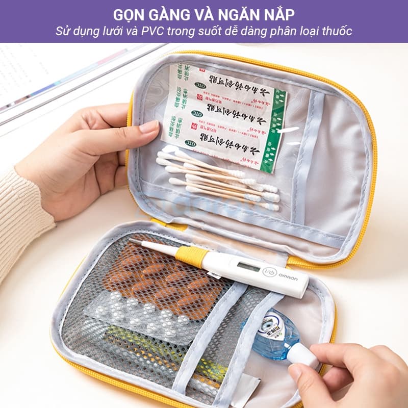 Ảnh Túi y tế đựng thuốc nhỏ gọn bỏ vali túi sách du lịch sử dụng trong gia đình OW 1