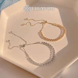 Thumbnail Vòng tay nữ dây rút Eleanor Accessories đính đá phong cách Hàn Quốc phụ kiện trang sức lắc tay 3380 1