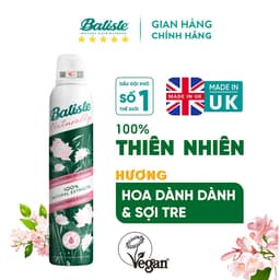 Thumbnail Dầu Gội Khô Batiste Naturally 100% Thuần Chay Thiên Nhiên Từ Măng Tre & Hoa Dành Dành 200ml (Baboo Fibre & Gardenia) 3