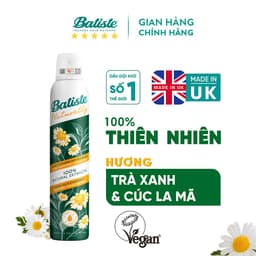 Thumbnail Dầu Gội Khô Batiste Naturally 100% Thuần Chay Thiên Nhiên Từ Trà Xanh & Cúc La Mã 200ml (Greentea & Chamomile) 3