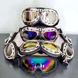 Thumbnail Kính Phi công, Kính UV x400, Kính phi công vintage GRO HELMET gắn mũ bảo hiểm 1/2, 3/4 đi phượt chắn bụi hàng chính hãng 2