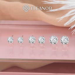 Thumbnail Bông tai nữ nụ đính đá chuôi bạc 925 Eleanor Accessories khuyên tai basic phụ kiện trang sức 3240 1