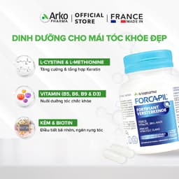 Thumbnail Combo 2 hộp viên uống ngừa rụng tóc, dưỡng tóc khỏe bóng mượt Arkopharma Forcapil Fortifiant 3