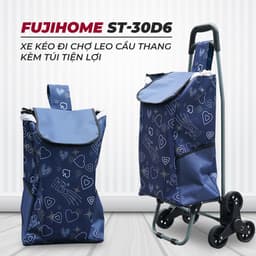 Thumbnail Xe kéo đi chợ nhập khẩu FUJIHOME ST-30D6 Tải trọng 30kg - 6 bánh leo cầu thang - kèm túi vải đi kèm 2