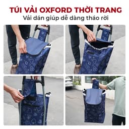 Thumbnail Xe kéo đi chợ nhập khẩu FUJIHOME ST-30D6 Tải trọng 30kg - 6 bánh leo cầu thang - kèm túi vải đi kèm 4