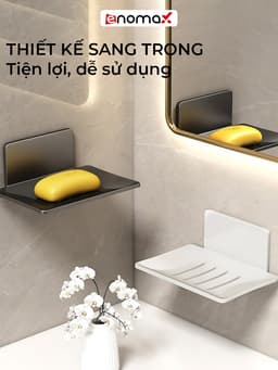 Thumbnail Kệ đựng bánh xà phòng Enomax nhà tắm gọn gàng, tiện lợi, chất liệu Nhôm Hàng Không, chống gỉ sét, chống ăn mòn (Eno 0173 1