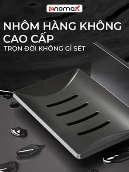 Thumbnail Kệ đựng bánh xà phòng Enomax nhà tắm gọn gàng, tiện lợi, chất liệu Nhôm Hàng Không, chống gỉ sét, chống ăn mòn (Eno 0173 3
