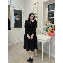 Thumbnail Đầm cổ polo phối trắng tay dài BIGSIZE (55kg đến 95kg) - 23YD93 - [BU Bigsize Young] 3
