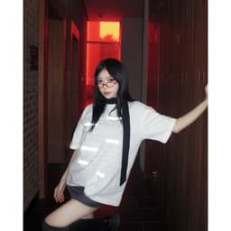 Thumbnail Áo Thun Cảm Xúc In Nổi, Phản Quang Màu Trắng - Brand TSUN Chính Hãng - Emotions Tee White - Oversize 2