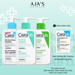 Thumbnail Sữa rửa mặt CeraVe Foaming, Hydrating, SA Smoothing Cleanser cho da dầu, khô, nhạy cảm 88ML/236ML/473ML - ajaskinlab 1