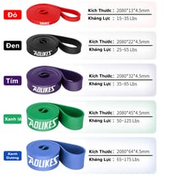 Thumbnail Dây Kháng Lực Toàn Thân Power Band Đa Năng, Dây Đàn Hồi Cao Su Tự Nhiên Hỗ Trợ Tập Thể Thao, Lên Xà, Gym AL3602 Aolikes 1
