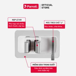 Thumbnail Móc treo cây lau nhà dán tường 2 trong 1 Parroti Keeper KP03 2