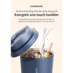 Thumbnail Ly giữ nhiệt LocknLock 550ml Energetic One-Touch 6 Màu LHC3249 , mở nắp một chạm, inox 316L - K-MALL 3
