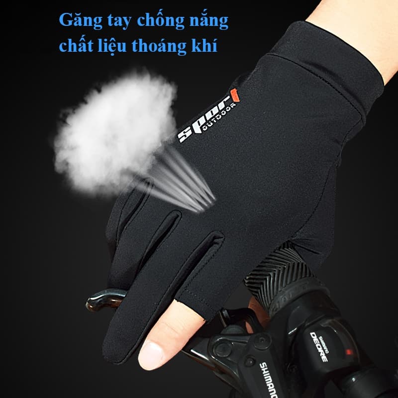 Ảnh Găng tay thể thao MYT Găng tay hở ngón chống trượt vải lanh thoáng khí chống tia cực tím phù hợp để lái xe mô tô 3