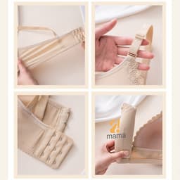 Thumbnail Áo lót bầu cho con bú 2mama chất su tăm mềm mại, không gọng nâng ngực, chống chảy sệ có cúc cho bé ti 288 4