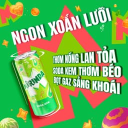 Thumbnail Thùng 24 Lon Nước Ngọt Có Gaz Mirinda Soda Kem (320ml/lon) 2