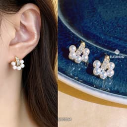 Thumbnail Bông tai nữ chuôi bạc 925 Eleanor Accessories đa dạng kiểu dáng phụ kiện trang sức khuyên tai 3660 4
