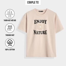 Thumbnail Áo Thun Nữ Couple TX Oversize In Thêu Enjoy Nature WTS 2323 1