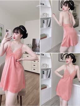 Thumbnail Váy Ngủ Nữ Chữ T Kèm Quần SOJUN Dưới 60Kg 2