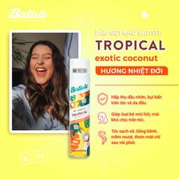 Thumbnail Dầu Gội Khô Batiste Hương Hoa Nhiệt Đới - Batiste Dry Shampoo Coconut & Exotic Tropical 200ml 3