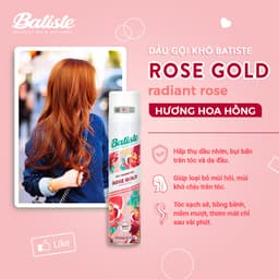 Thumbnail Dầu Gội Khô Batiste Hương Hoa Hồng - Batiste Dry Shampoo Rose Gold Radiant Rose 200ml 3