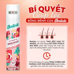 Thumbnail Dầu Gội Khô Batiste Hương Hoa Hồng - Batiste Dry Shampoo Rose Gold Radiant Rose 200ml 4