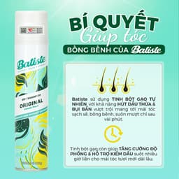 Thumbnail Dầu Gội Khô Hương Cổ Điển Batiste Dry Shampoo Clean & Classic Original 200ml 4