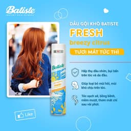 Thumbnail Dầu Gội Khô Batiste Tươi Mát Tức Thì - Batiste Dry Shampoo Light & Breezy Fresh 200ml 3