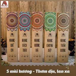 Thumbnail Nhang thơm sạch tinh khiết An An - 100 nén Hương quế, khuynh diệp, trầm hương, Bài, bách thảo 30cm, 40cm đuổi muỗi 3